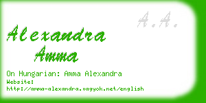 alexandra amma business card